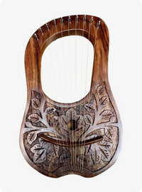 10 Metal String Leaves Lyre Harp