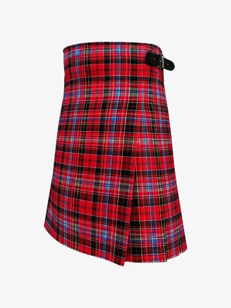 Red plaid kilt on a white background