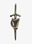 Antique Irish Harp Kilt Pin