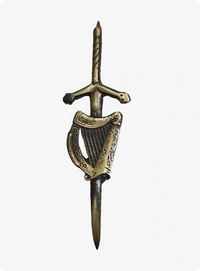 Antique Irish Harp Kilt Pin