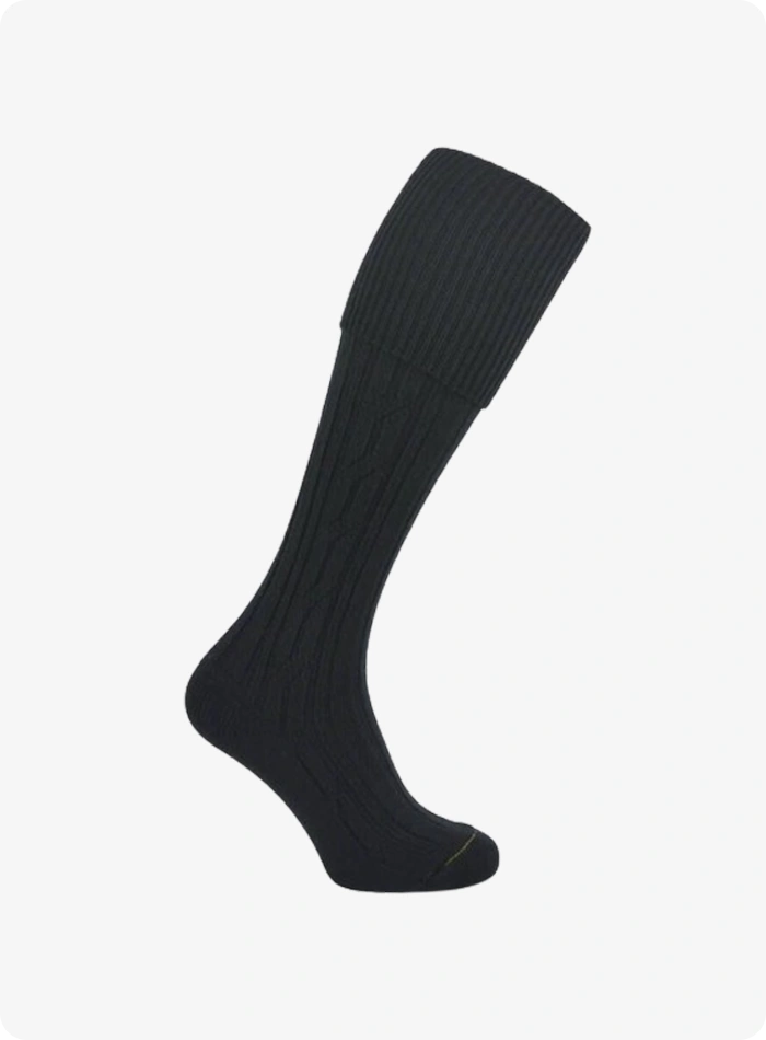 Custom Made Black Kilt Socks