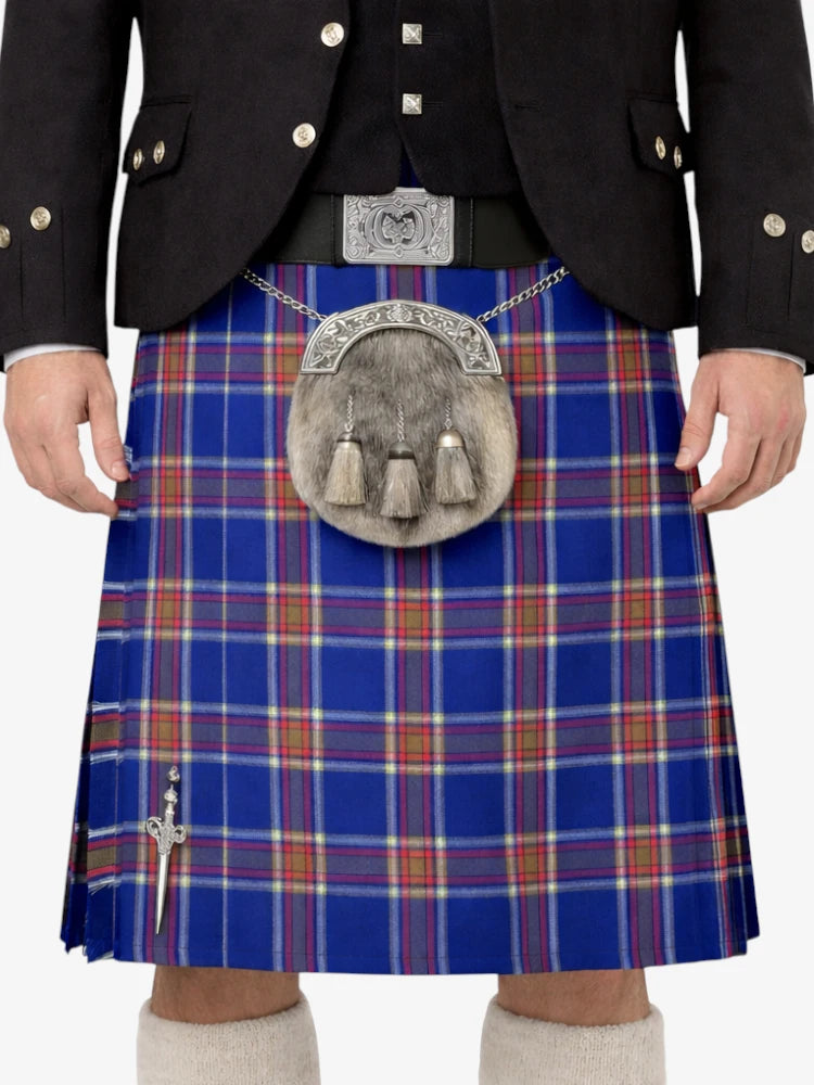 Blue Rust Tartan Kilt