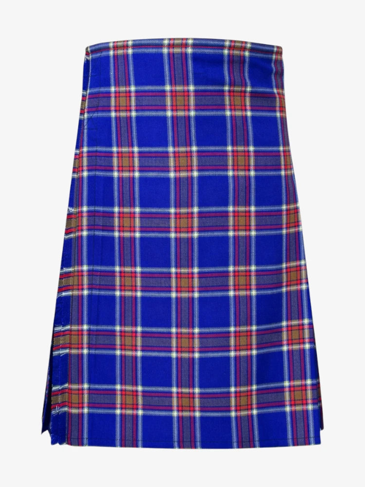 Blue Rust Tartan Kilt Front