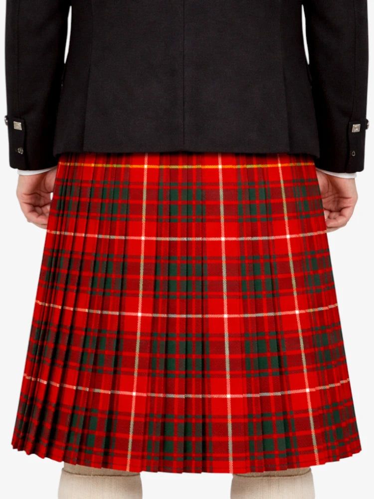Bruce Modern Tartan Kilt Model Back