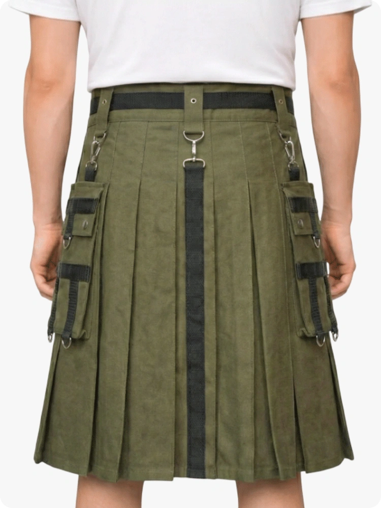 Olive Green Utility Kilt