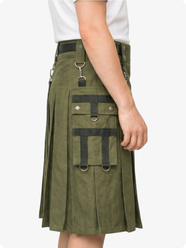 Olive Green Utility Kilt