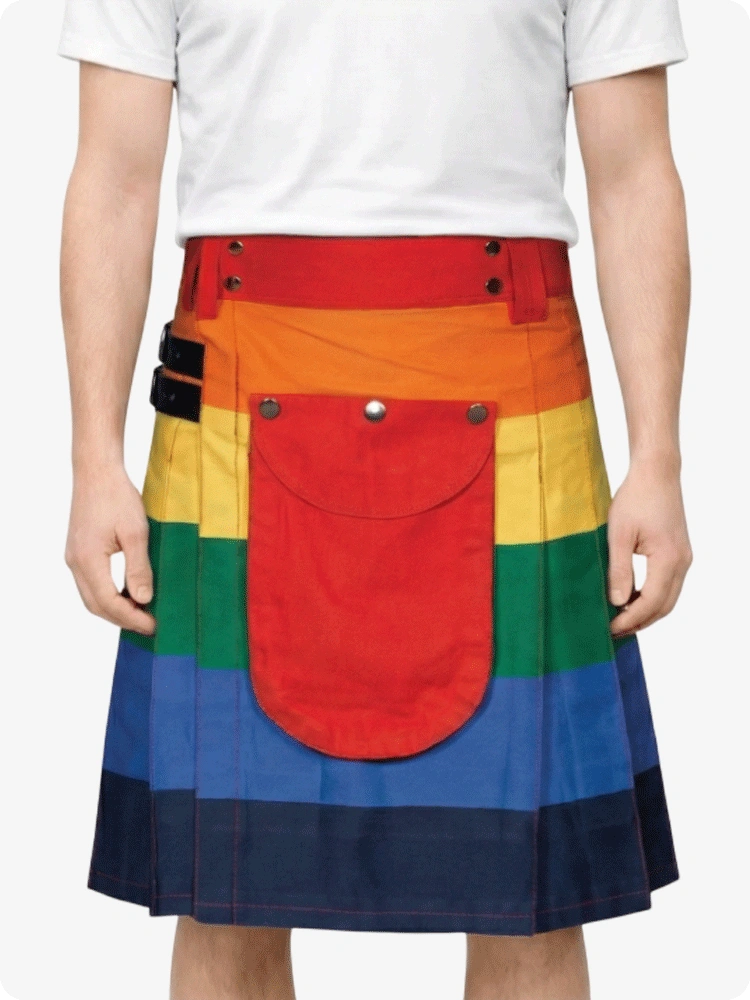 Rainbow Fashion Utility Kilt
