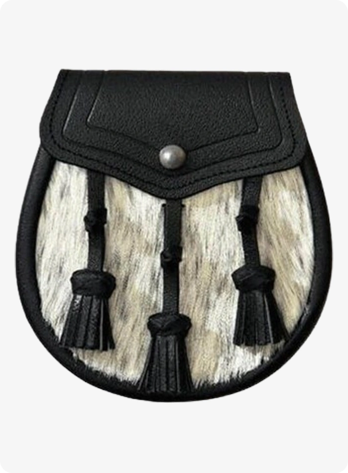 Dark Brown Celtic Embossed  Sealskin Sporran