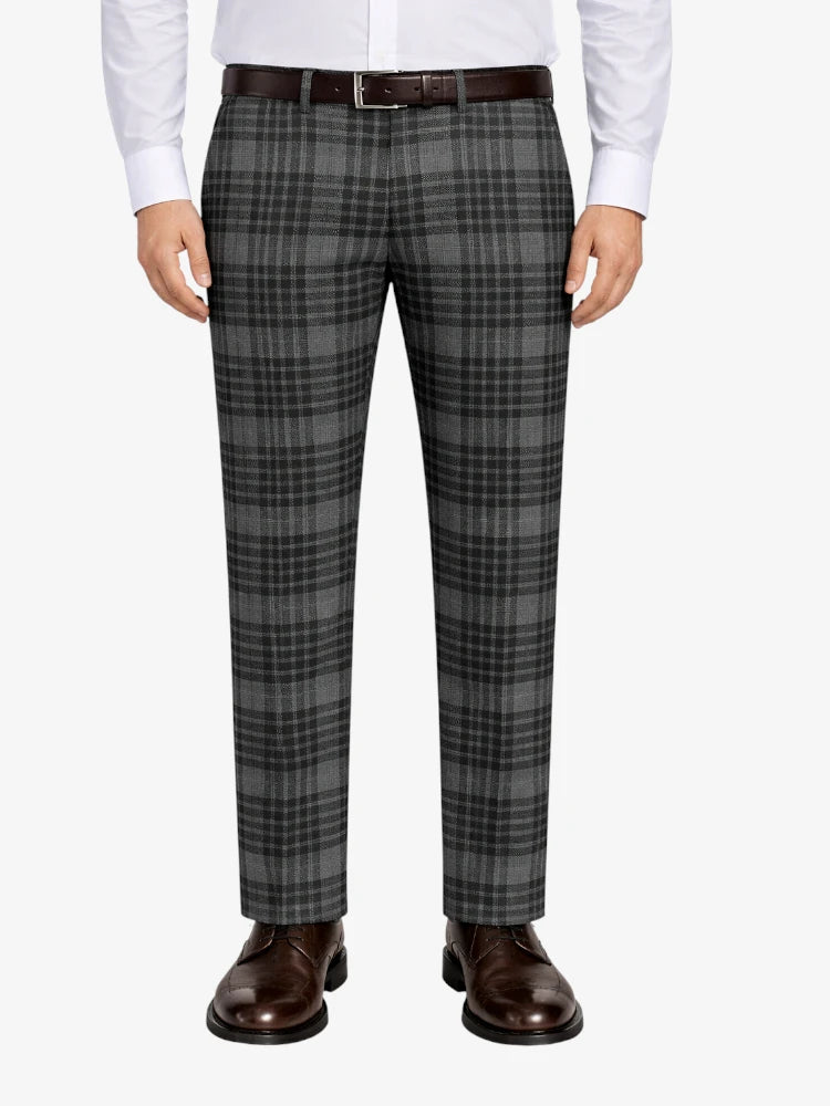 Grey Tartan Trousers