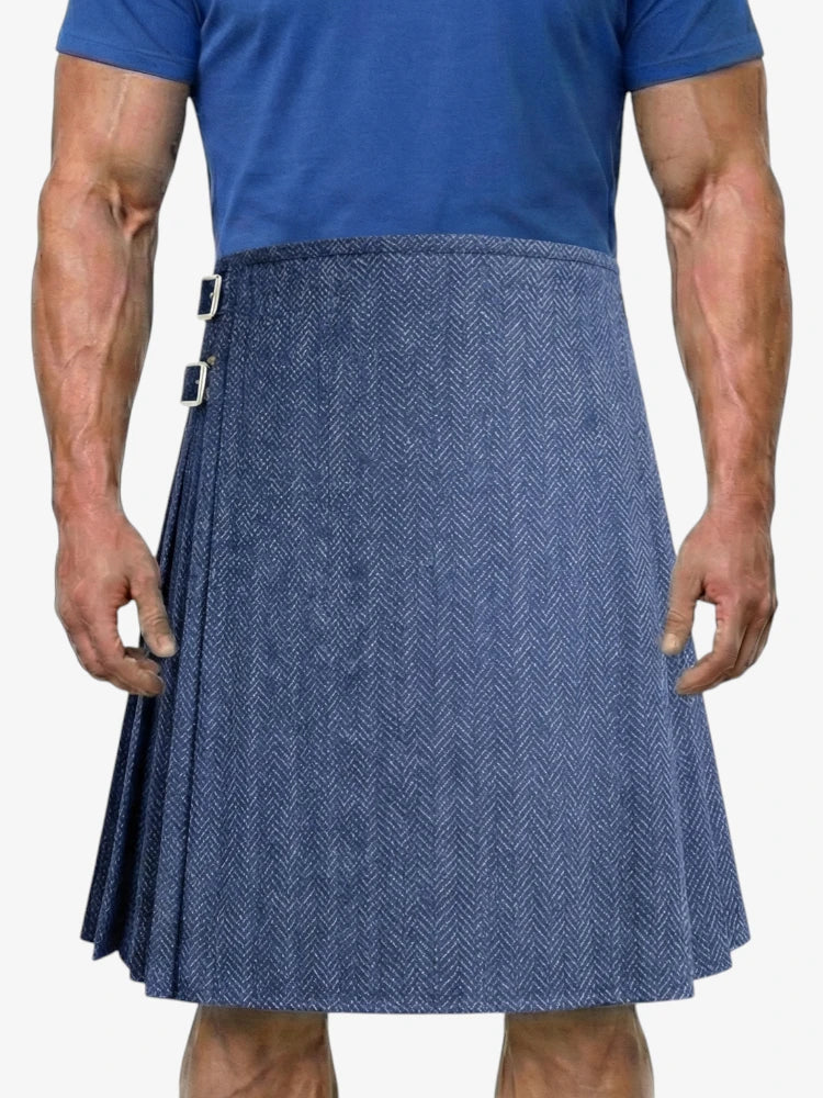 Indigo Blue Tweed Kilt