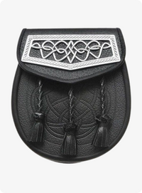 Leather Celtic Interweave Plate Sporran