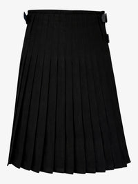 Plain Black Tartan Kilt Back