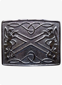 Saltire Lion Rampant Kilt Belt Buckle