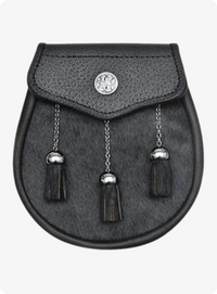 Semi Dress Black Sealskin Celtic  Sporran