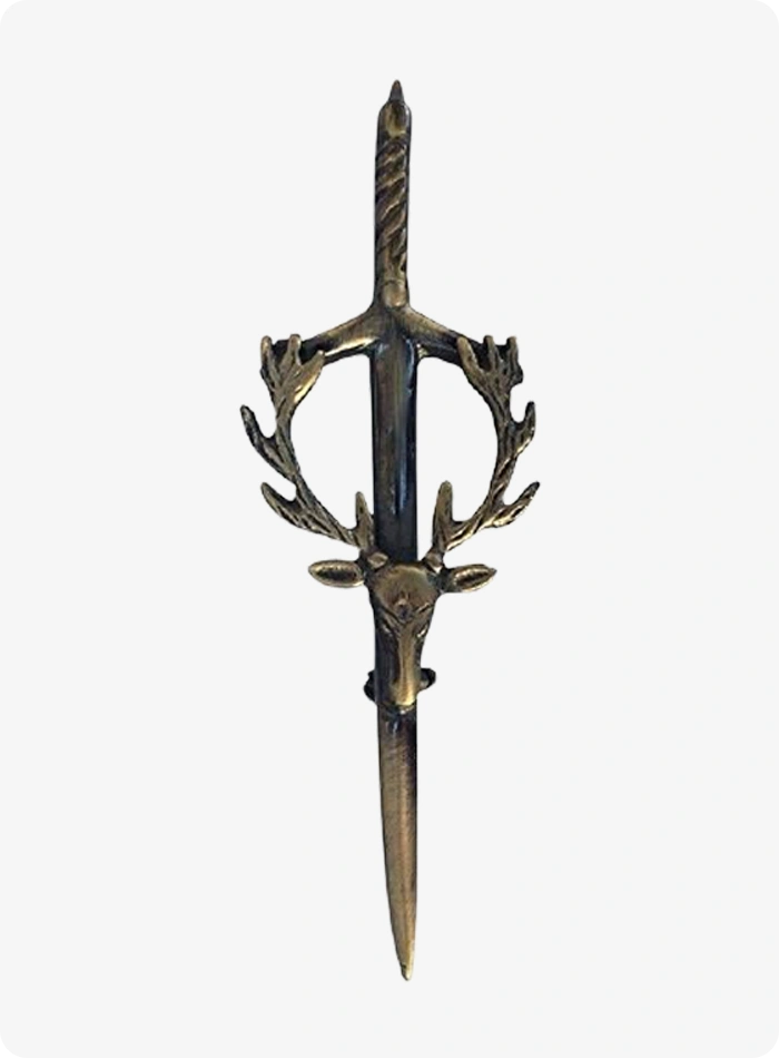 Stag Head Kilt Pin