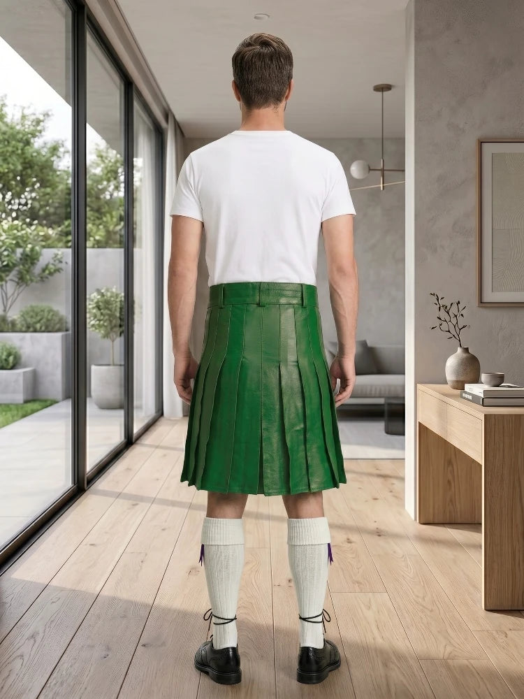 Standard Green Leather Utility Kilt