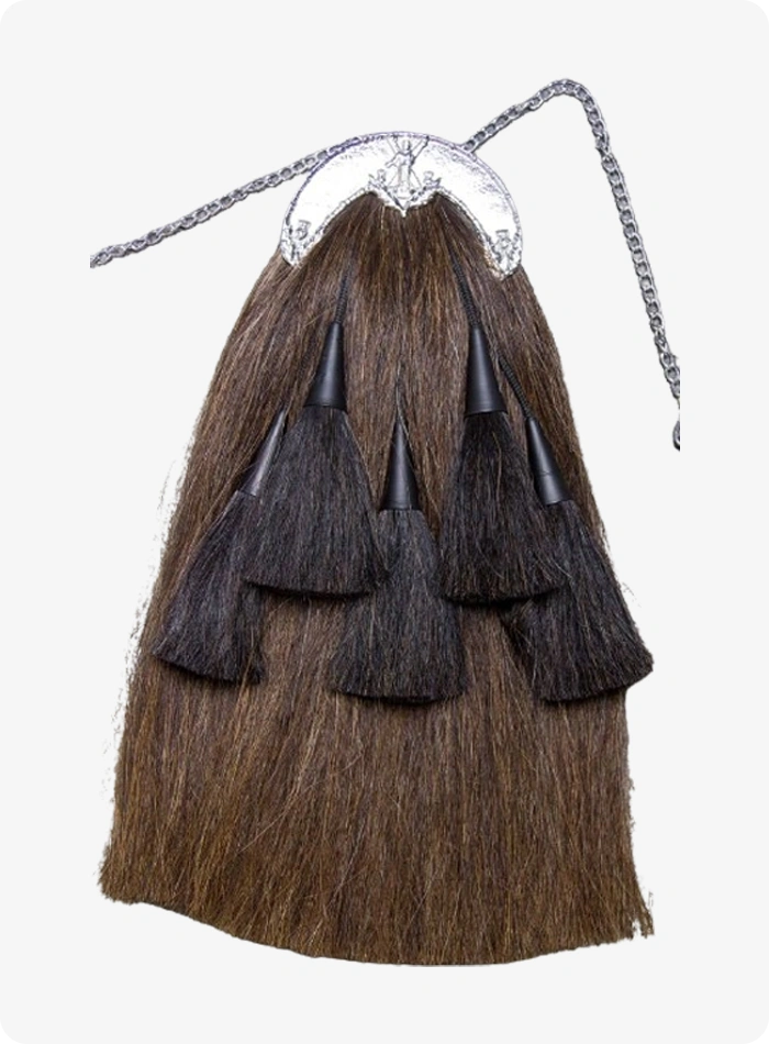 Custom Made Thistle Cantle Horse Hair Piper Sporran