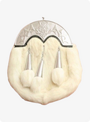 White Rabbit Fur Kilt Sporran
